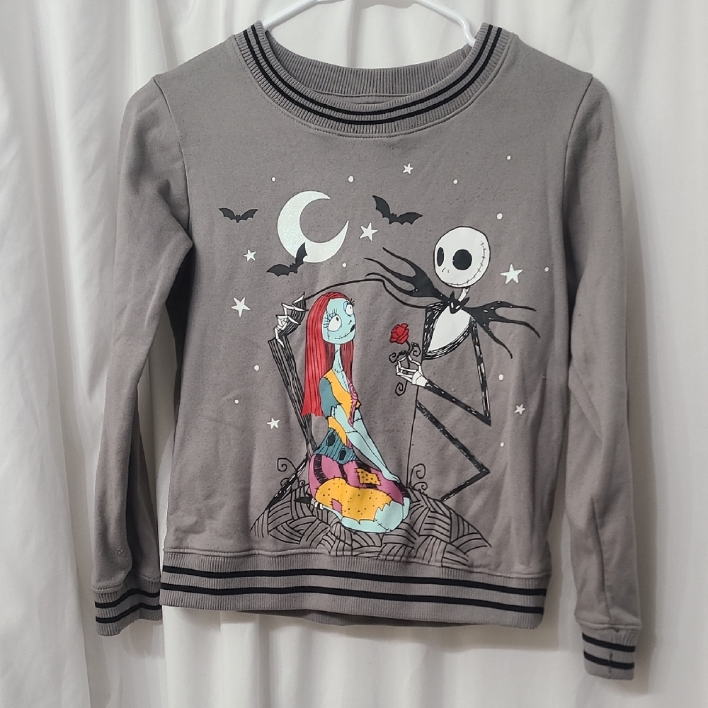 Hybrid Apparel Gray Nightmare Before Christmas Sweatshirt